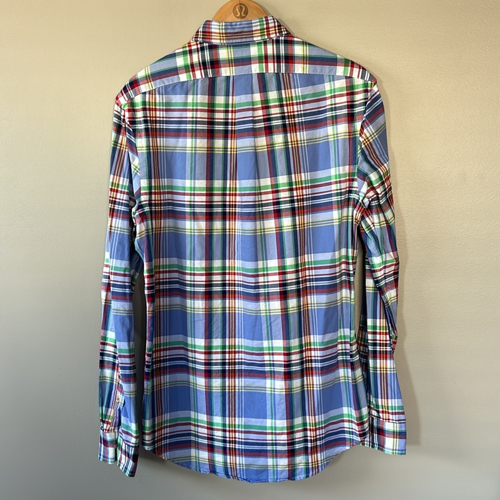 Polo Ralph Lauren Long Sleeve Button Oxford Madras Multicolor Plaid Shirt Sz M - Picture 7 of 10